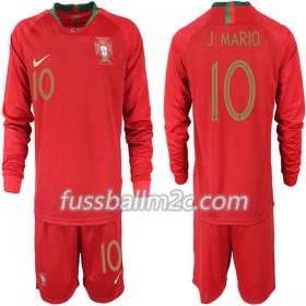 Fußballtrikots Portugal J. MARIO 10 Kinder Heim Trikotsatz WM 2018 Langarm